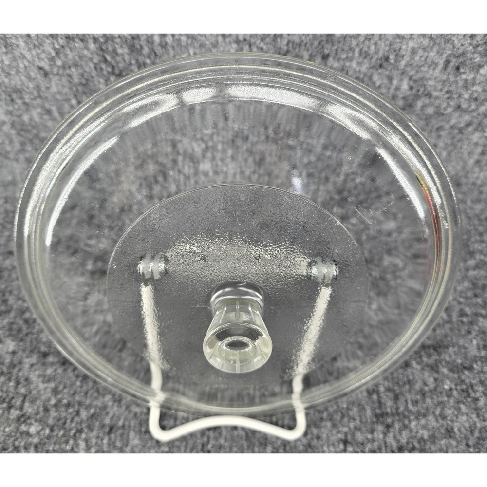 Vtg Glasbake Clear Glass Lid J-526 Replacement 8.5" Round Fits Casserole J-514